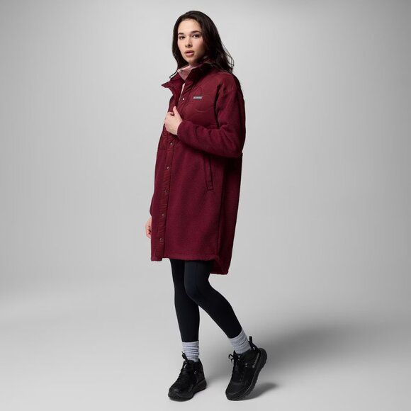 Columbia Womens Rich Wine Cloud Point Long Fleece Jacket/NWT/M - Picture 7 of 15